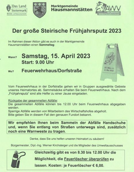 Frühjahrsputz in Hausmannstätten - 15.04.2023