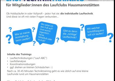 Lauftechniktraining - 28.01.2023