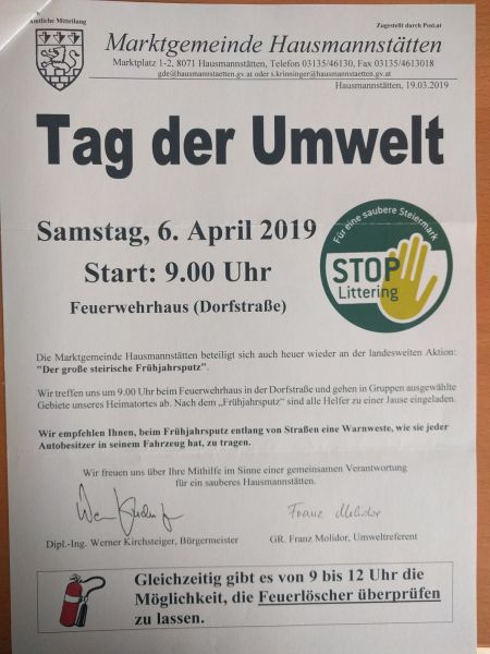 Tag der Umwelt in Hausmannstätten - 06.04.2019_1